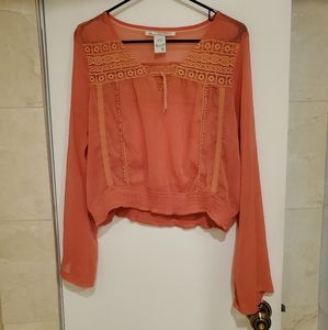 American Rag Sheer Bohemian Blouse
